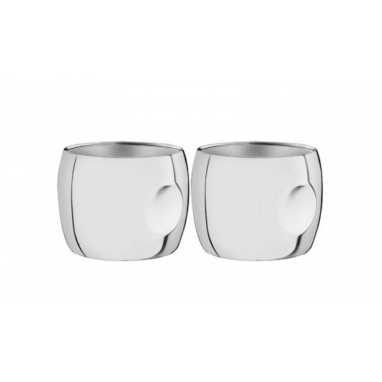 CONJUNTO DE XICARAS INOX PARA CAFE ACABAMENTO BRILHO SEM ALCA 2 PECAS TRAMONTINA