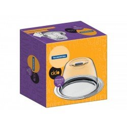 PORTA-QUEIJO CICLO EM ACO INOX 20 CM 2 PECAS TRAMONTINA