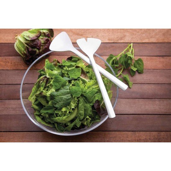 JOGO PARA SALADA LAPIDAR EM CRISTAL COM TALHERES EM ACO INOX 3 PECAS 30 CM 4,5 L TRAMONTINA