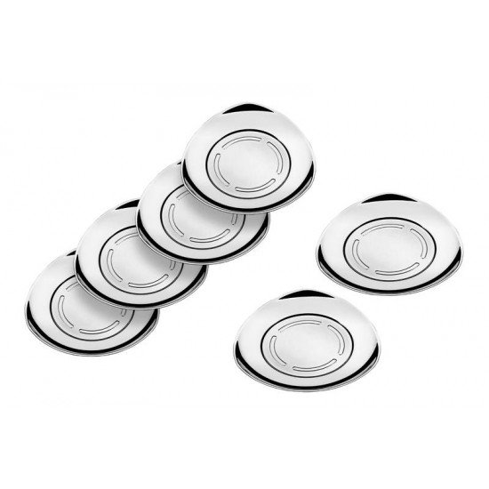 CONJUNTO DE PORTA COPOS TR3S TRIANGULAR EM ACO INOX 6 PECAS TRAMONTINA