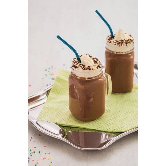 JOGO DE CANUDO INFANTIL AZUL EM ACO INOX COM ESCOVA 2 PECAS TRAMONTINA