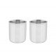 CONJUNTO DE XICARAS PARA CAFE E CHA EM ACO INOX COM ACABAMENTO BRILHO 2 PECAS TRAMONTINA