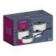 JOGO DE PANELAS SOLAR CERAMIC EM ACO INOX FUNDO TRIPLO EM CERAMICA GRAFITE 4 PECAS TRAMONTINA