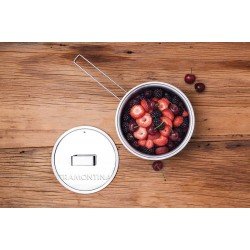 JOGO DE PANELAS EM ACO INOX FUNDO TRIPLO COM MARCACAO INTERNA 5 PECAS TRAMONTINA