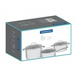 JOGO DE PANELAS ACO INOX 3 PC TRAMONTINA
