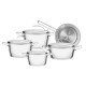 JOGO DE PANELAS ACO INOX COM FUNDO TRIPLO 5 PC TRAMONTINA