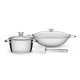 JOGO DE PANELAS ACO INOX COM FUNDO TRIPLO 3 PC TRAMONTINA