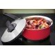 JOGO DE PANELAS DUO COLOR VERMELHO EM ACO INOX FUNDO TRIPLO 5 PECAS TRAMONTINA