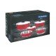 JOGO DE PANELAS DUO COLOR VERMELHO EM ACO INOX FUNDO TRIPLO 5 PECAS TRAMONTINA