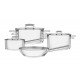 JOGO DE PANELAS ACO INOX COM FUNDO TRIPLO 4 PC TRAMONTINA
