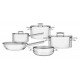 JOGO DE PANELAS ACO INOX COM FUNDO TRIPLO 5 PC TRAMONTINA