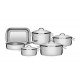JOGO DE PANELAS SOLAR EM ACO INOX FUNDO TRIPLO 6 PECAS TRAMONTINA