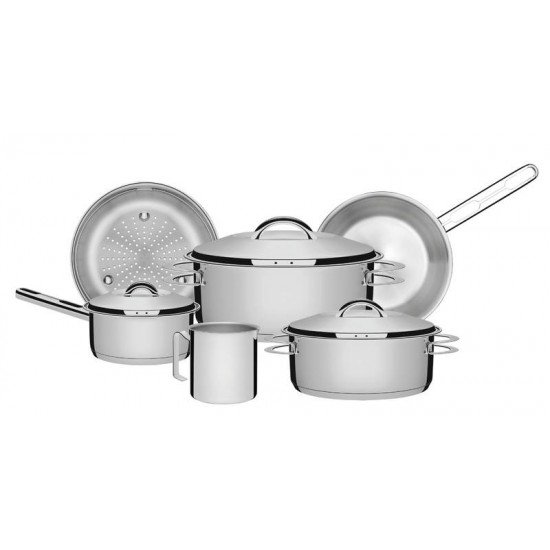 JOGO DE PANELAS SOLAR EM ACO INOX FUNDO TRIPLO 6 PECAS TRAMONTINA