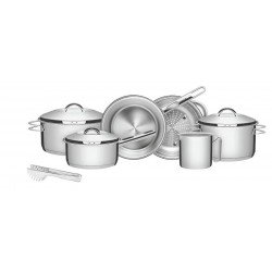 JOGO DE PANELAS SOLAR EM ACO INOX FUNDO TRIPLO 6 PECAS TRAMONTINA