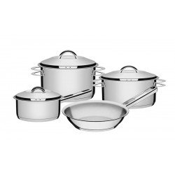 JOGO DE PANELAS ACO INOX COM FUNDO TRIPLO 4 PC TRAMONTINA