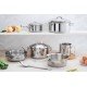 JOGO DE PANELAS ACO INOX COM FUNDO TRIPLO 7 PC TRAMONTINA