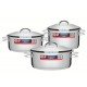 DISPLAY 12 PEÇAS DE PANELAS AÇO INOX COM FUNDO TRIPLO TRAMONTINA