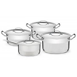 JOGO DE PANELAS ACO INOX COM FUNDO TRIPLO 4 PC TRAMONTINA