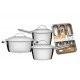 JOGO DE PANELAS ACO INOX COM FUNDO TRIPLO 27 PC TRAMONTINA