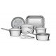 JOGO DE PANELAS ACO INOX COM FUNDO TRIPLO 7 PC TRAMONTINA