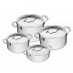 JOGO DE PANELAS ACO INOX TRIPLO 4 PC TRAMONTINA