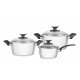 JOGO DE PANELAS ACO INOX COM FUNDO TRIPLO 3 PC TRAMONTINA