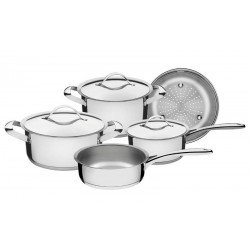 JOGO DE PANELAS ACO INOX COM FUNDO TRIPLO 5 PC TRAMONTINA