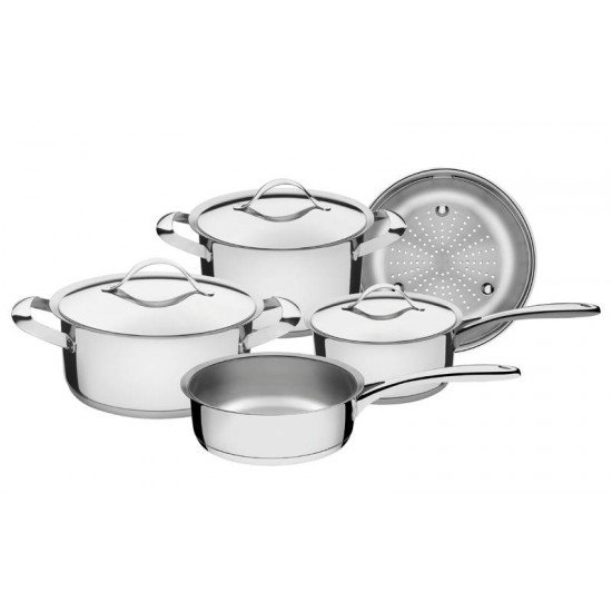 JOGO DE PANELAS ACO INOX COM FUNDO TRIPLO 5 PC TRAMONTINA