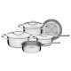 JOGO DE PANELAS ACO INOX COM FUNDO TRIPLO 5 PC TRAMONTINA