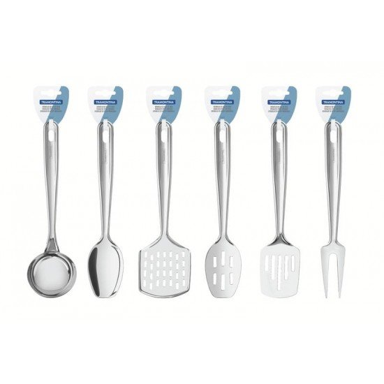 DISPLAY 48 PEÇAS DE UTENSÍLIOS EM AÇO INOX EXTRATA TRAMONTINA