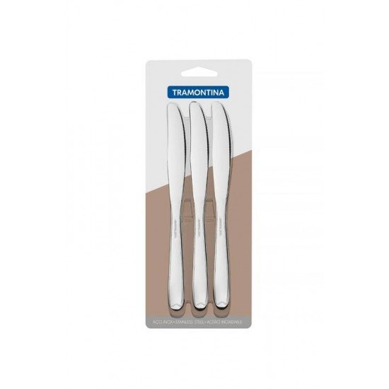 CONJUNTO DE FACAS DE MESA ACO INOX 3 PC TRAMONTINA
