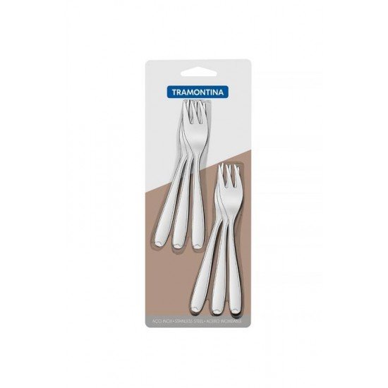 CONJUNTO DE GARFOS PARA TORTA ACO INOX 6 PC TRAMONTINA