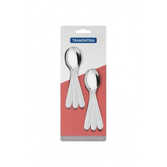 CONJUNTO DE COLHERES PARA CHA ACO INOX 6 PC TRAMONTINA
