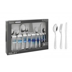 FAQUEIRO ACO INOX COM FACA DE MESA 38 PC TRAMONTINA