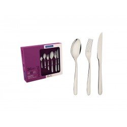 FAQUEIRO TRAMONTINA HAVAÍ  EM AÇO INOX COM FACAS PARA CHURRASCO ACABAMENTO EM BRILHO COM DETALHES NO CABO 36 PEÇAS