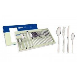 FAQUEIRO TRAMONTINA HAVAÍ EM AÇO INOX COM FACAS PARA CHURRASCO ACABAMENTO EM BRILHO 24 PEÇAS