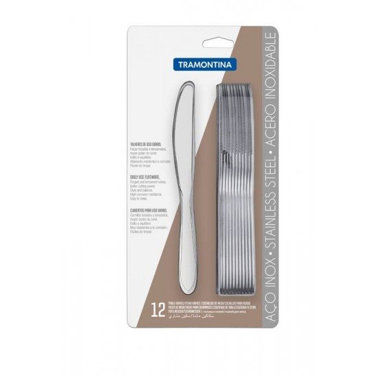 CONJUNTO DE FACAS DE MESA ACO INOX 12 PC TRAMONTINA