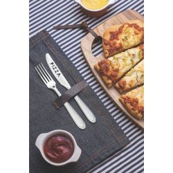 KIT PARA PIZZA TRAMONTINA LAGUNA EM AÇO INOX 14 PEÇAS