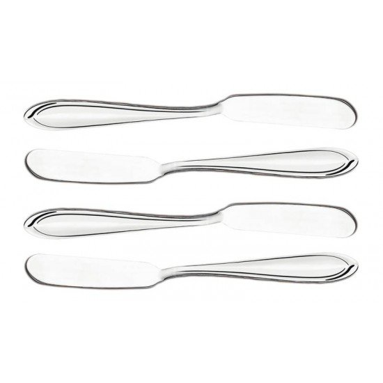 JOGO DE ESPÁTULAS PARA MANTEIGA TRAMONTINA LAGUNA EM AÇO INOX 4 PEÇAS