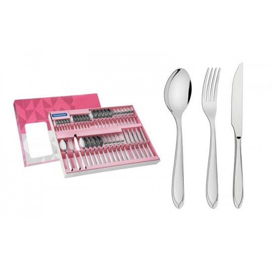 FAQUEIRO PARA CHURRASCO LAGUNA EM ACO INOX 42 PECAS TRAMONTINA