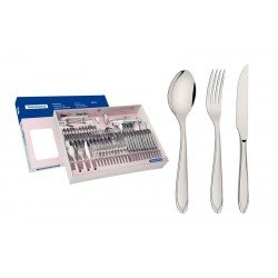 FAQUEIRO TRAMONTINA LAGUNA EM AÇO INOX COM FACAS DE CHURRASCO ACABAMENTO EM BRILHO COM DETALHES NO CABO 100 PEÇAS