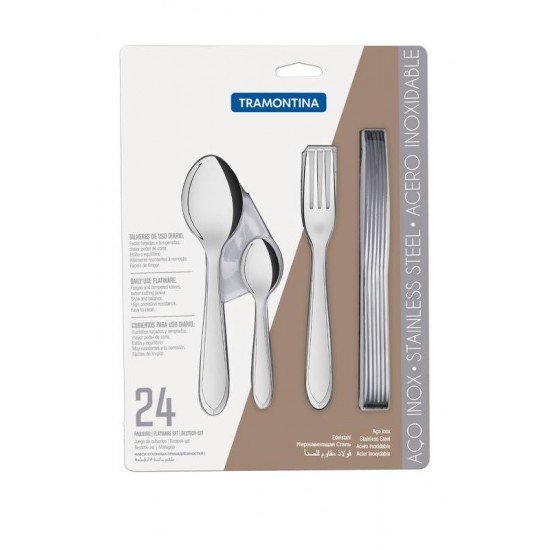 FAQUEIRO ACO INOX 24 PC TRAMONTINA