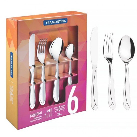 FAQUEIRO ACO INOX 24 PC TRAMONTINA