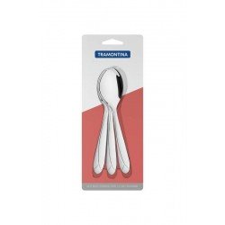 CONJUNTO DE COLHERES PARA SOBREMESA ACO INOX 3 PC TRAMONTINA