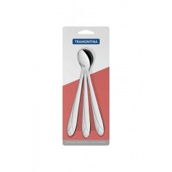 CONJUNTO DE COLHERES PARA REFRESCO ACO INOX 3 PC TRAMONTINA