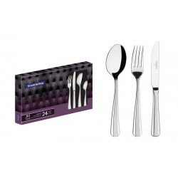 FAQUEIRO OPERA EM ACO INOX FACAS DE MESA ACABAMENTO ALTO BRILHO E FAIXA SATINADA 24 PECAS TRAMONTINA