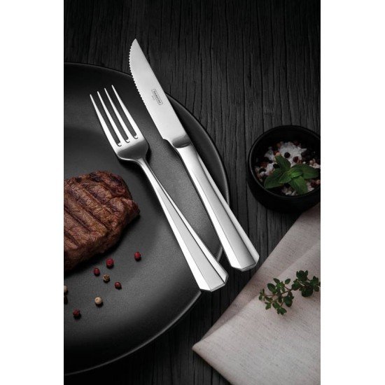 JOGO PARA CHURRASCO OPERA EM ACO INOX COM ESTOJO DE MADEIRA 8 PECAS TRAMONTINA