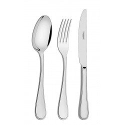 FAQUEIRO FIRENZE EM ACO INOX COM FACAS DE MESA ACABAMENTO BRILHO SEM ESTOJO 130 PECAS TRAMONTINA