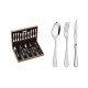 FAQUEIRO CLASSIC EM ACO INOX FACAS DE MESA ACABAMENTO BRILHO E ESTOJO DE MADEIRA 42 PECAS TRAMONTINA