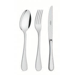 FAQUEIRO TRAMONTINA CLASSIC EM AÇO INOX COM FACAS DE MESA FORJADAS ACABAMENTO BRILHO SEM ESTOJO 101 PEÇAS